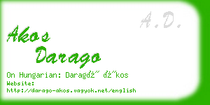 akos darago business card